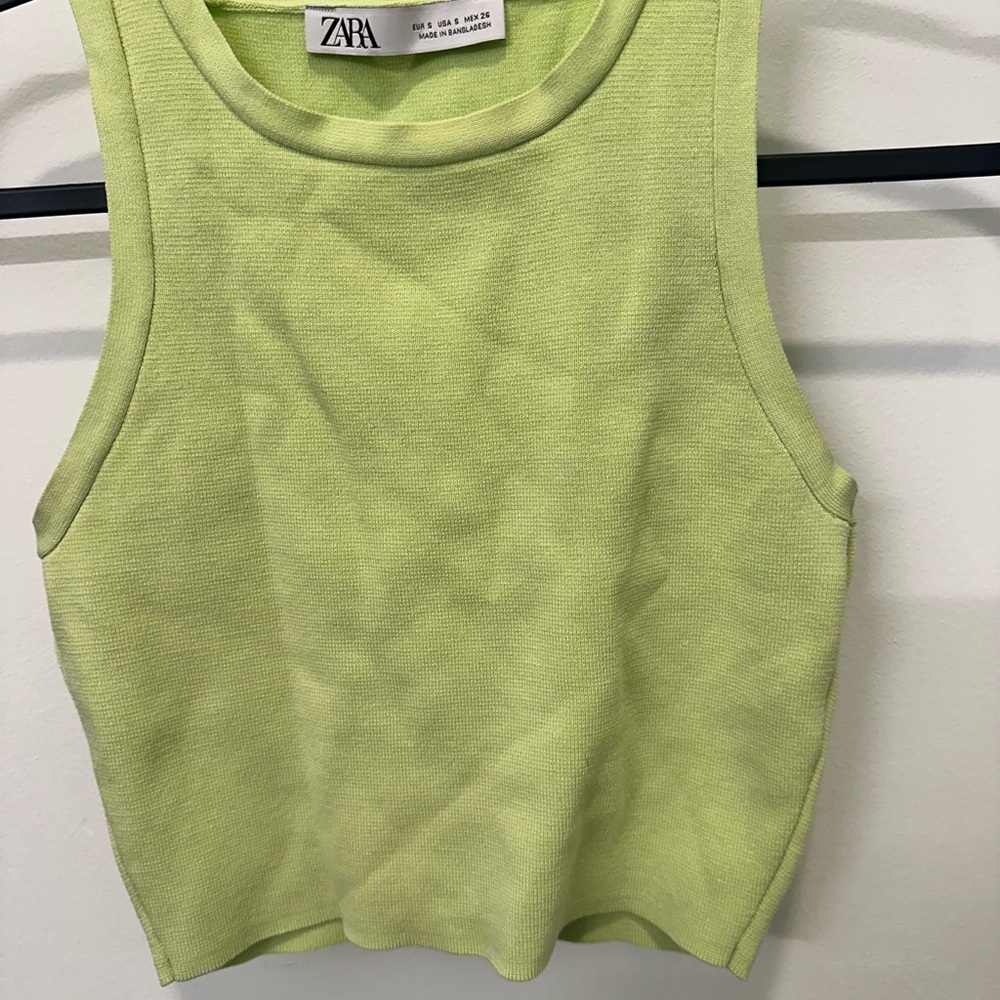 Zara Light Green Tank Top